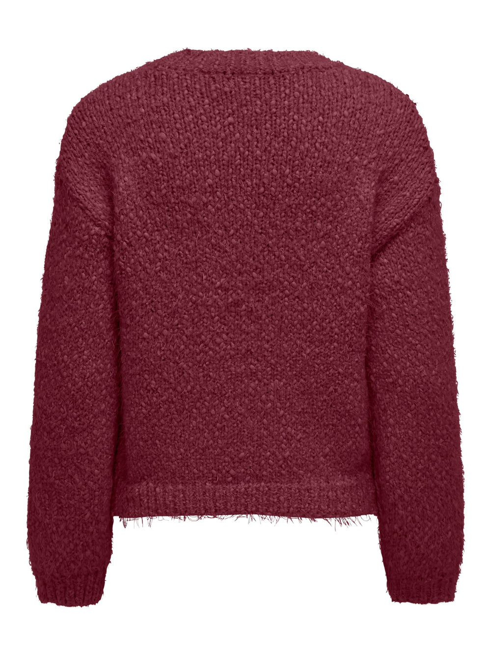 Only gebreide pullover wijnrood – dames