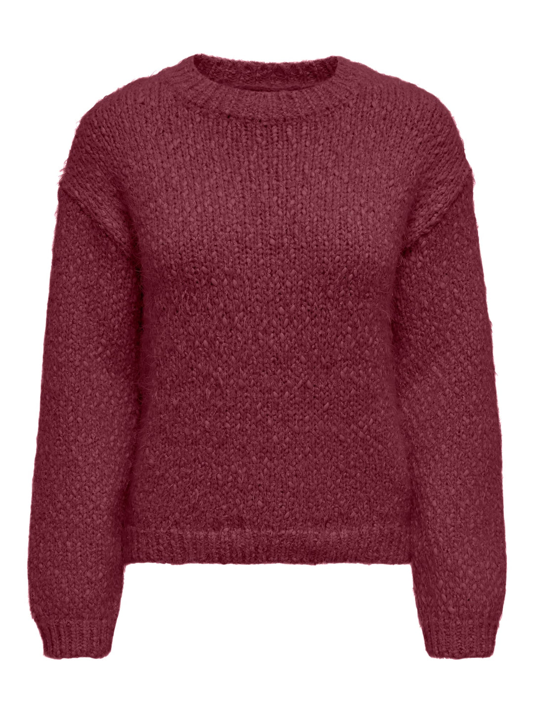 Only gebreide pullover wijnrood – dames