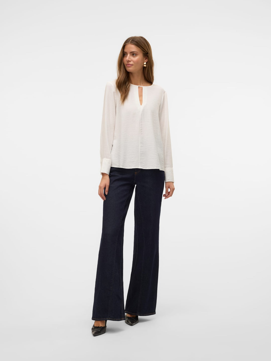 VERO MODA 10317479 Sonja top l/m dames off-white