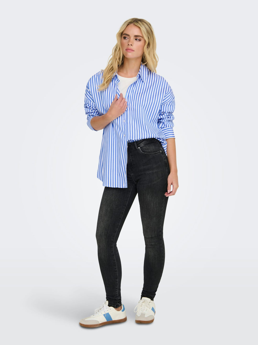 Jacqueline de Yong Vesper blouse wit dessin – dames