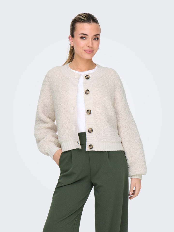 jacqueline de yong 15337012 Eira vest gebreid beige