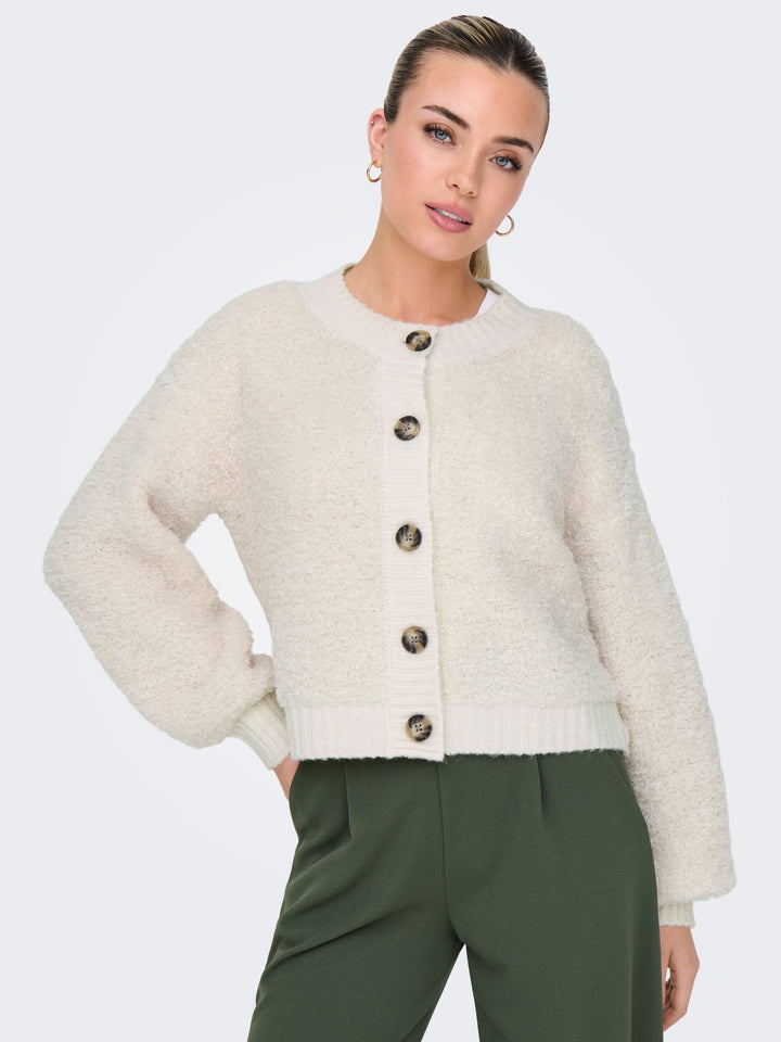 jacqueline de yong 15337012 Eira vest gebreid beige