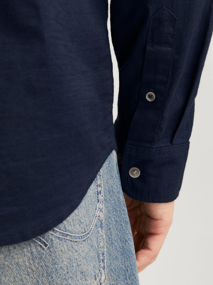 Jack & Jones 12270085 pierre overhemd navy – heren