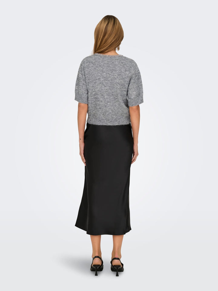 Jacqueline de Yong 15344982 alva vest gebreid grijs melee