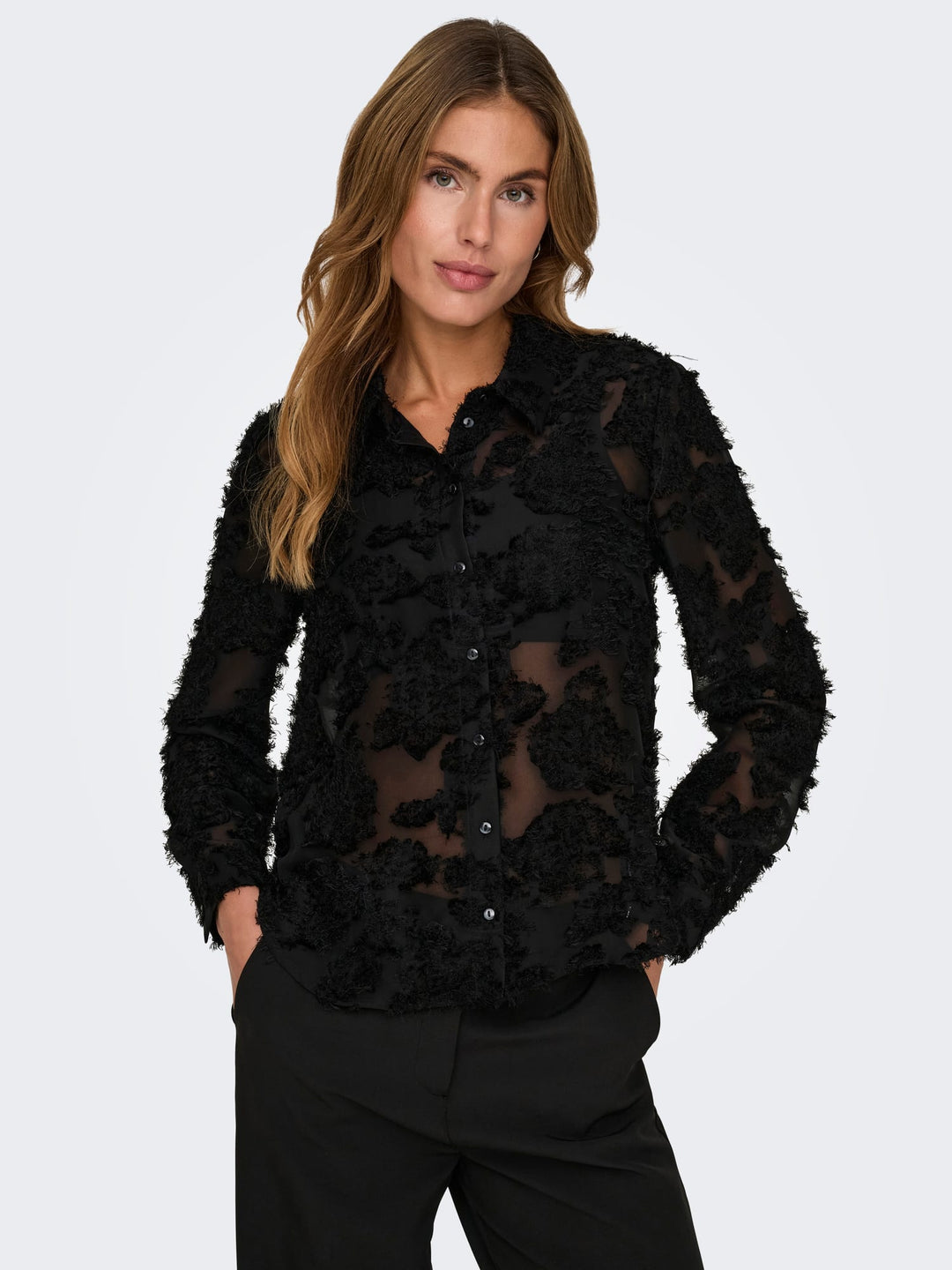Jacqueline de Yong 15332572 Maia blouse l/m zwart