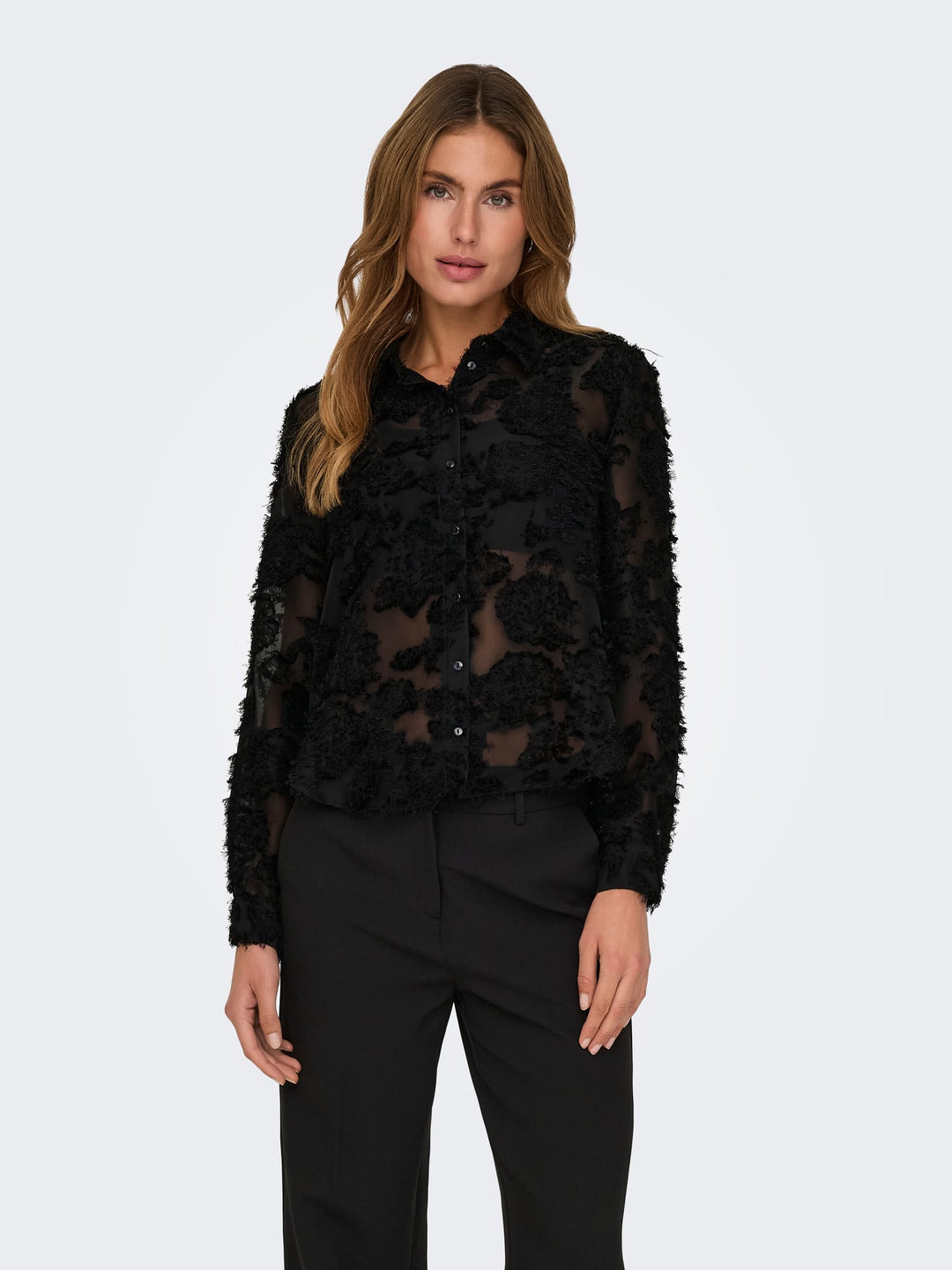 Jacqueline de Yong 15332572 Maia blouse l/m zwart