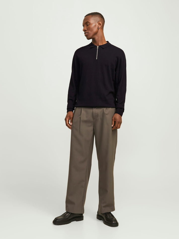 Jack & Jones trui zwart – JJEEMIL KNIT POLO