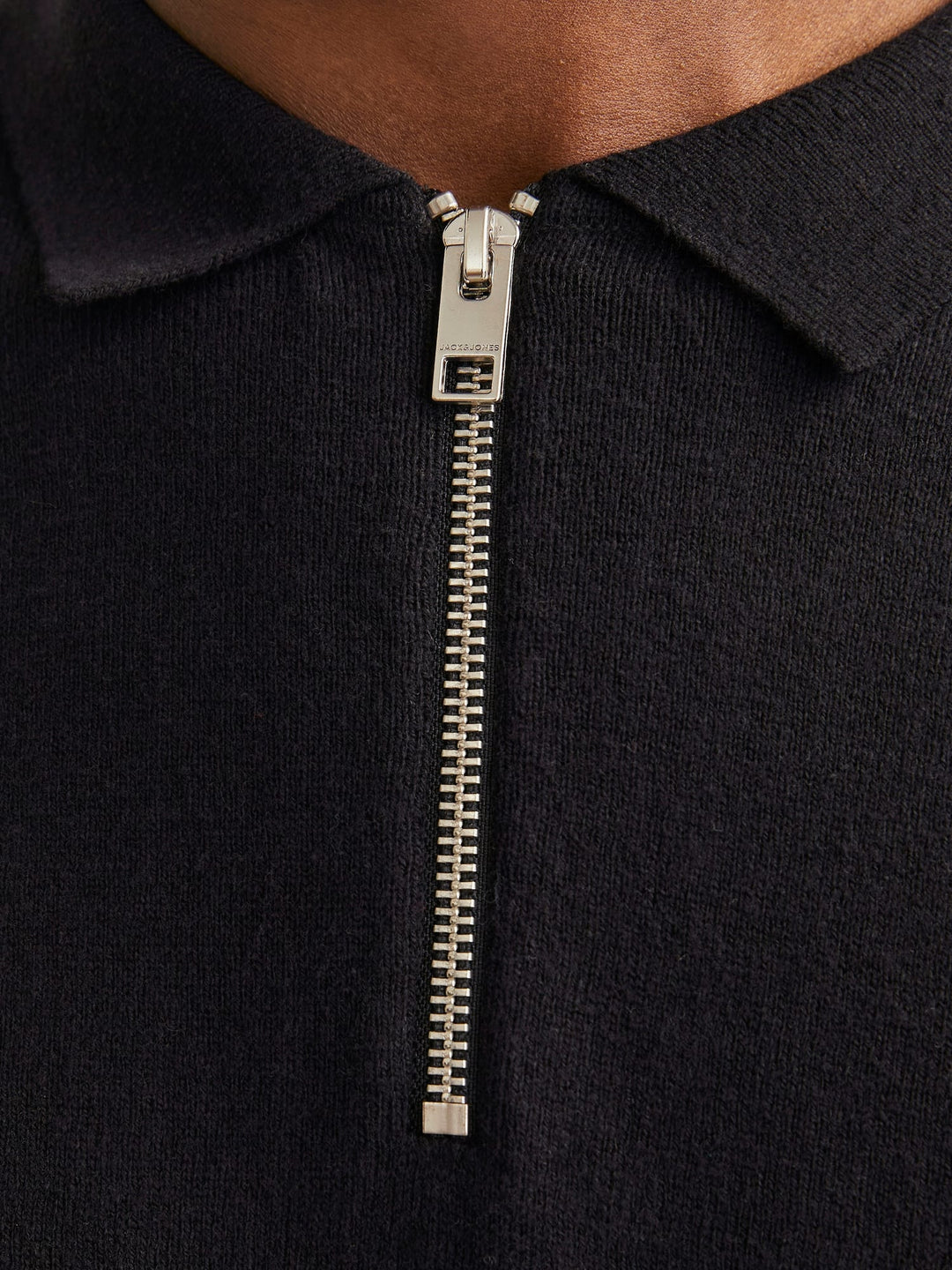 Jack & Jones trui zwart – JJEEMIL KNIT POLO