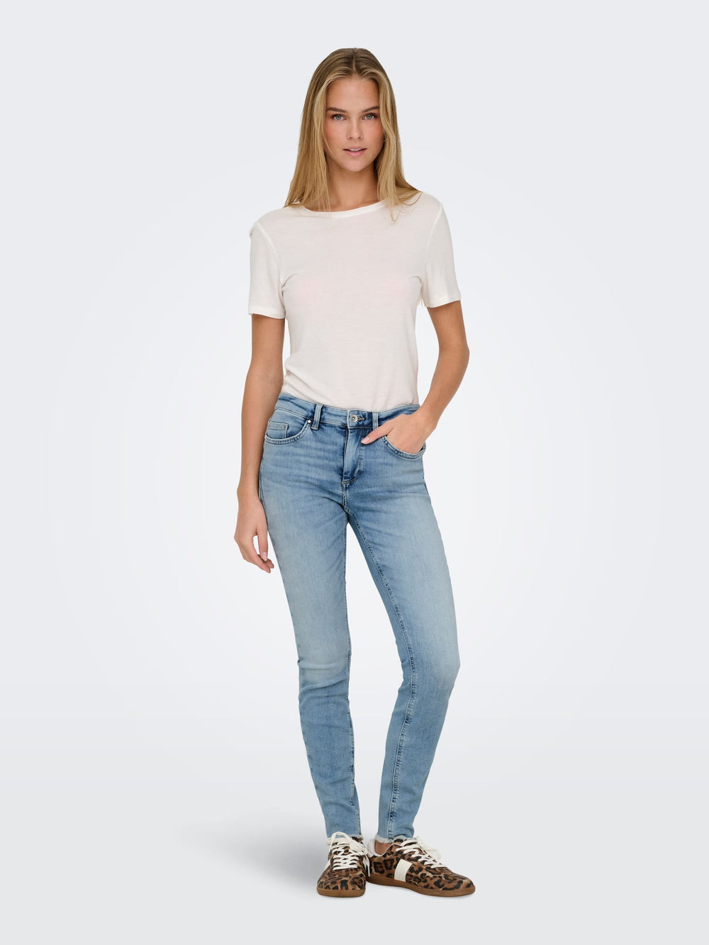 Only 15338296 blush skinny fit jeans – dames - Blue Denim - L32