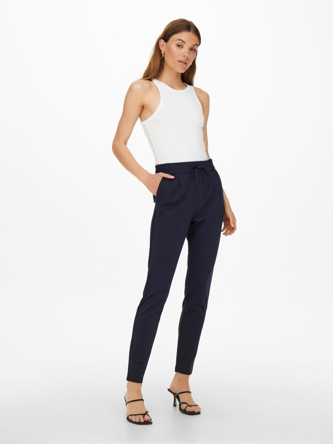 Only Poptrash lange broek navy – dames - L34