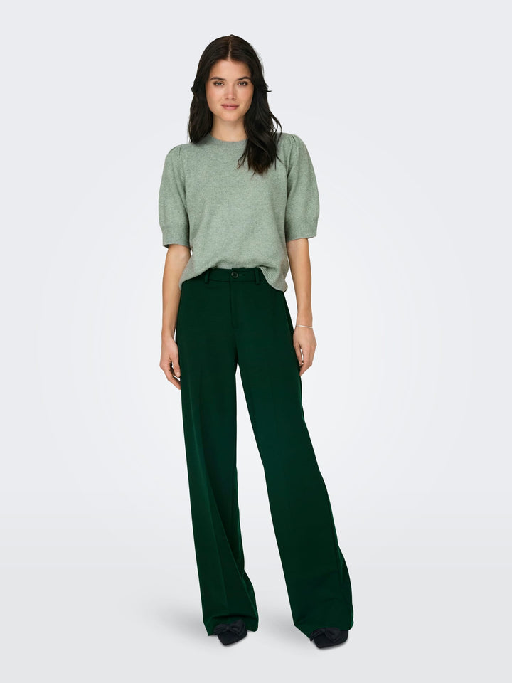 Only ONLRICA 2/4 pullover groen melee – damestrui