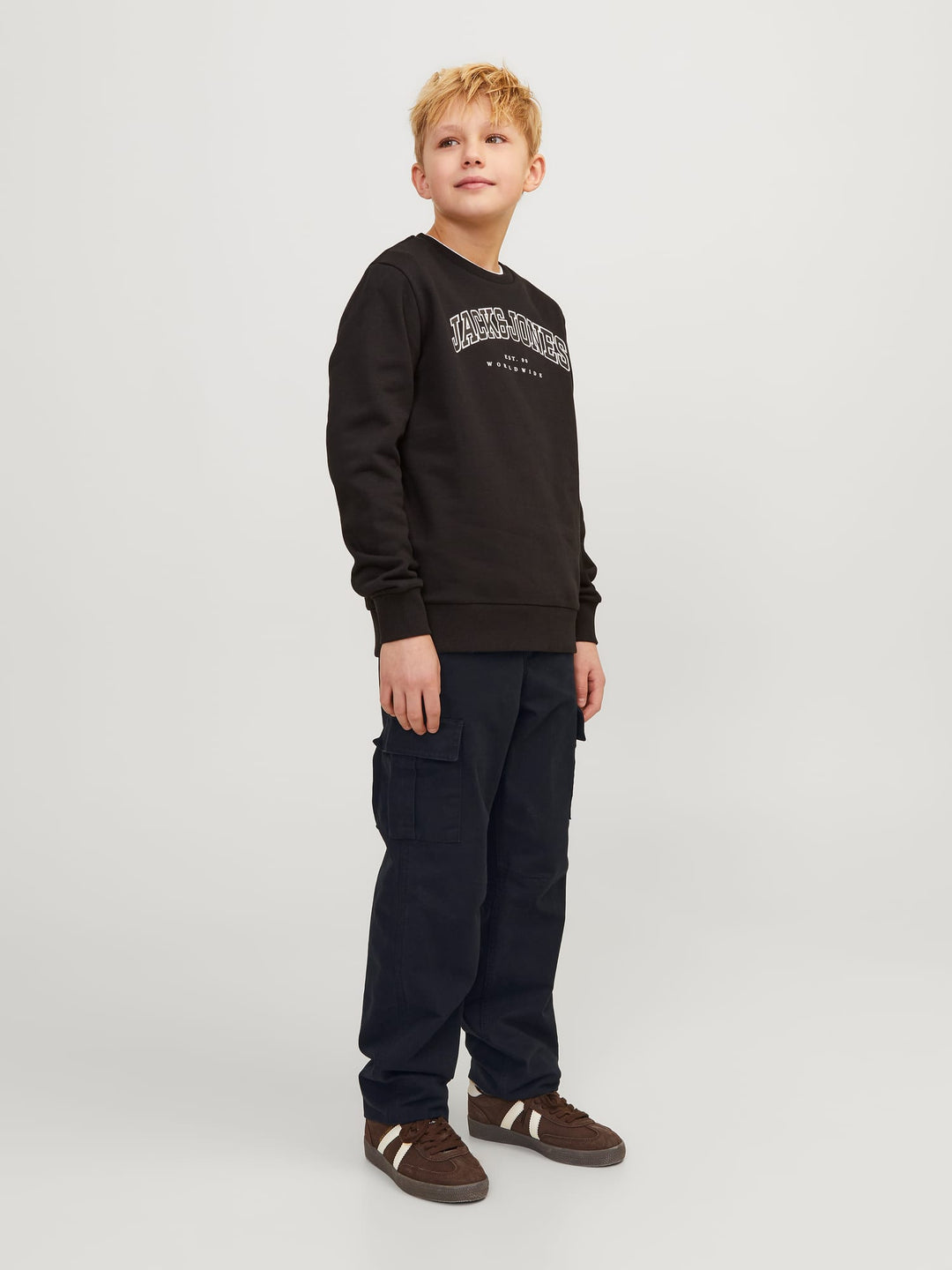 Jack & Jones Kids Cargobroek zwart – jongens
