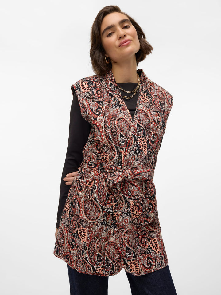 VERO MODA gewatteerd gilet dames brique – VMMABLE MAGDA