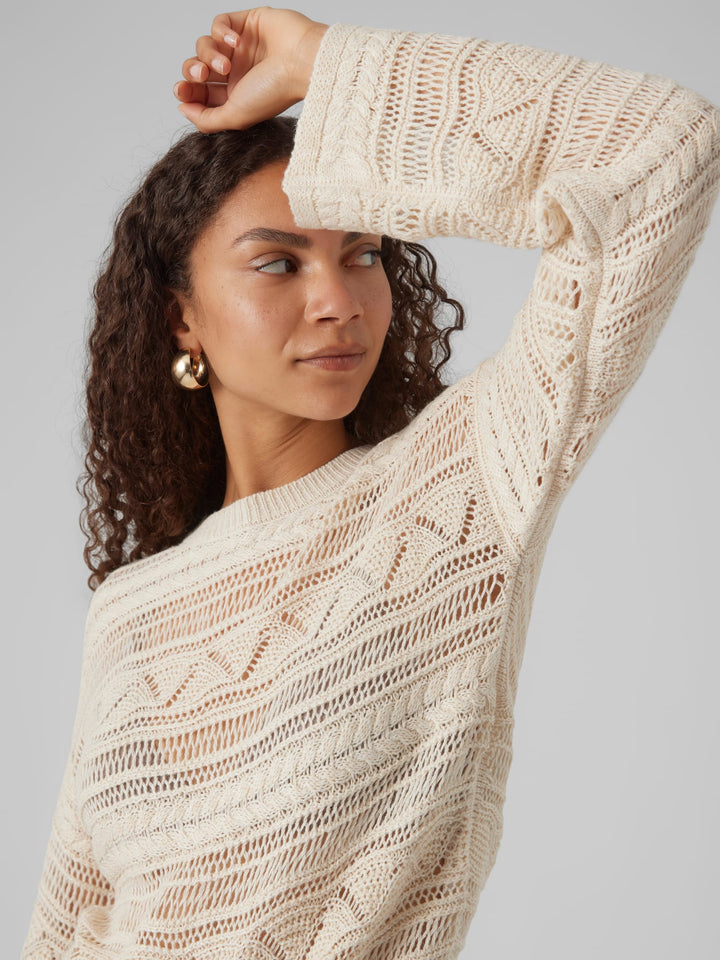 VERO MODA 10299616 Lamar trui dames beige