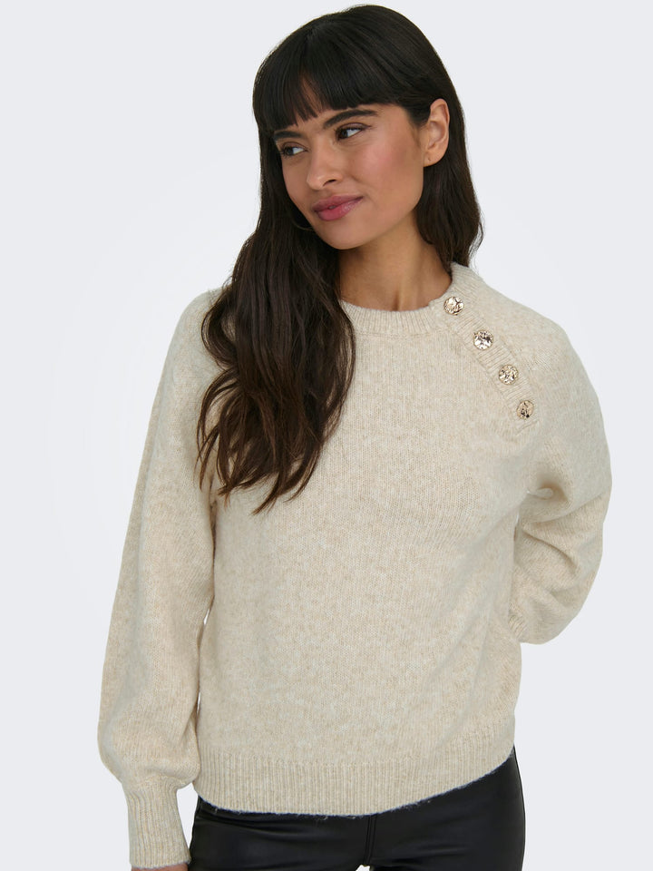 Only 15302253 Emma trui dames beige