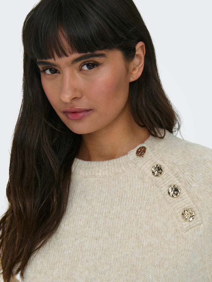 Only 15302253 Emma trui dames beige