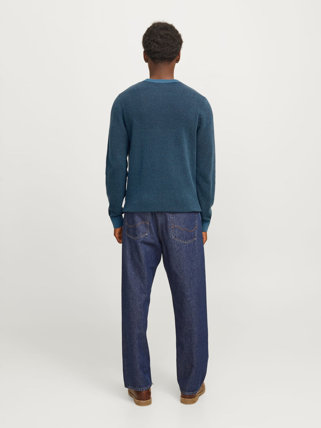 Jack & Jones JJEGLOBE KNIT CREW NECK – heren trui - Aqua