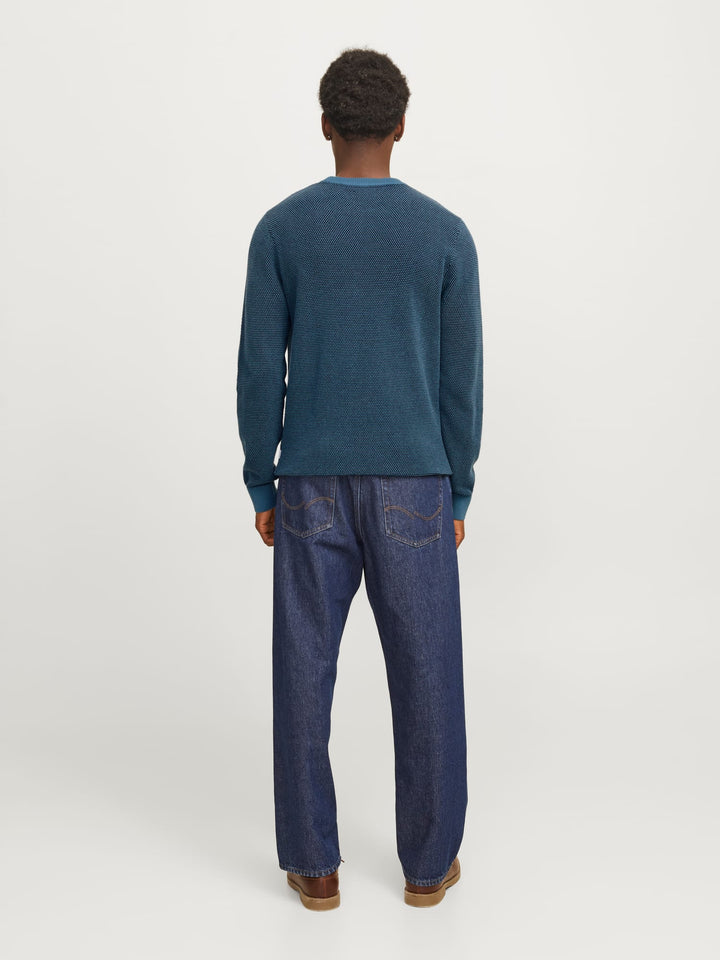 Jack & Jones JJEGLOBE KNIT CREW NECK – heren trui - Aqua