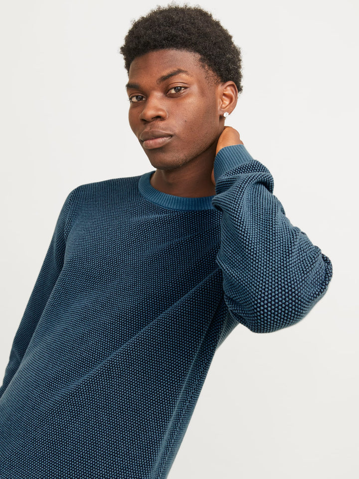 Jack & Jones 12258139 globe trui heren aqua