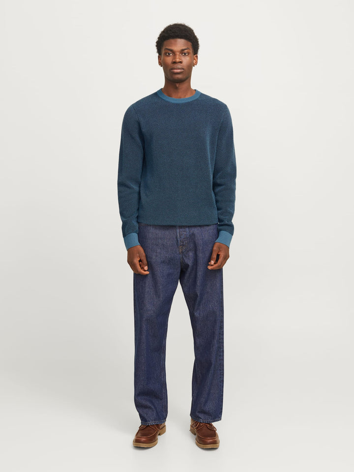 Jack & Jones JJEGLOBE KNIT CREW NECK – heren trui - Aqua