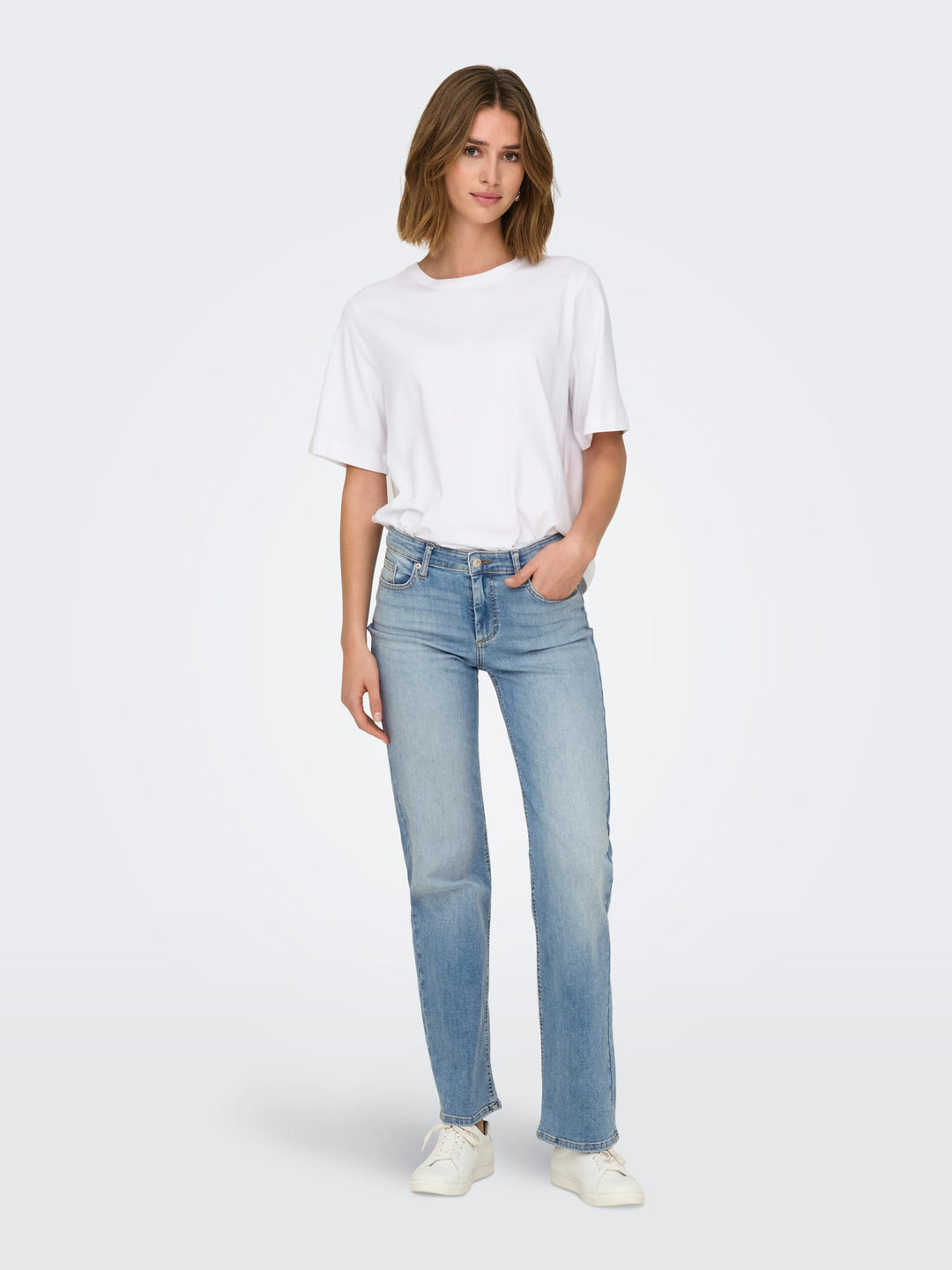 Only 15337794 Blush jeans regular-straight fit – dames - Blue Denim - L32