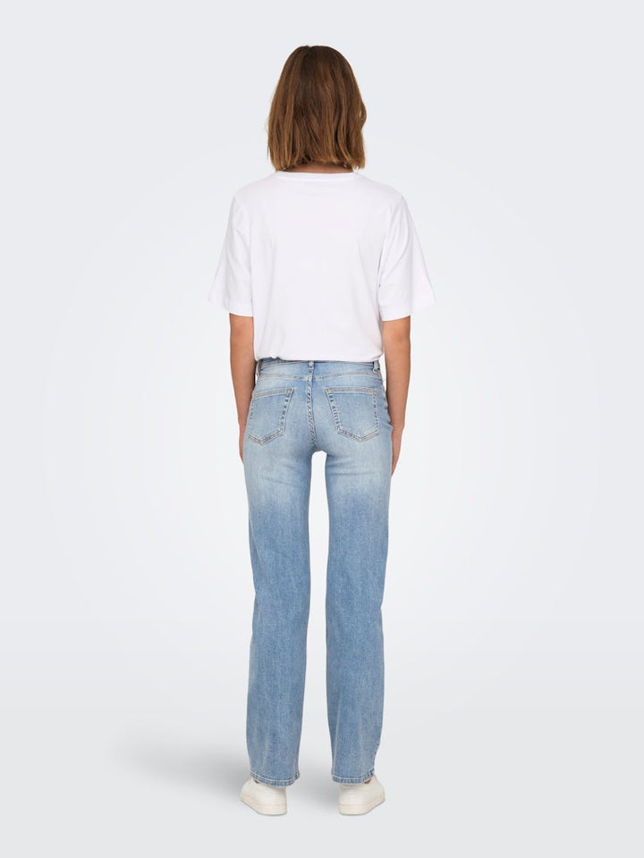 Only 15337794 Blush jeans regular-straight fit blauw denim – dames - Blue Denim - L30