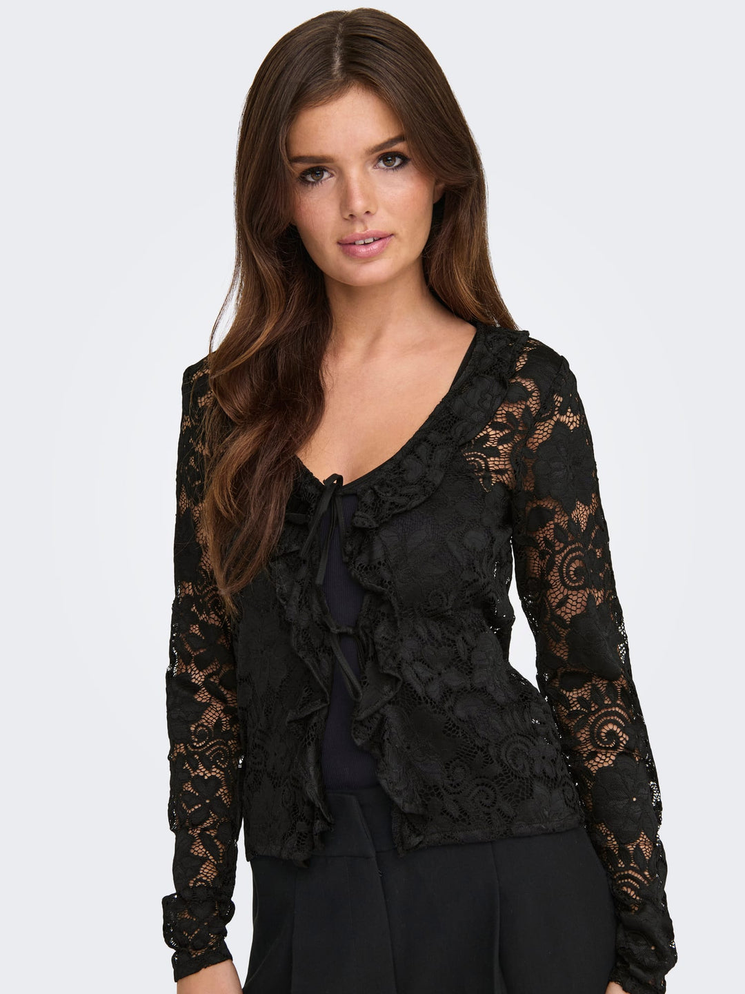 Jacqueline de Yong 15352632 Noe vest gebreid zwart