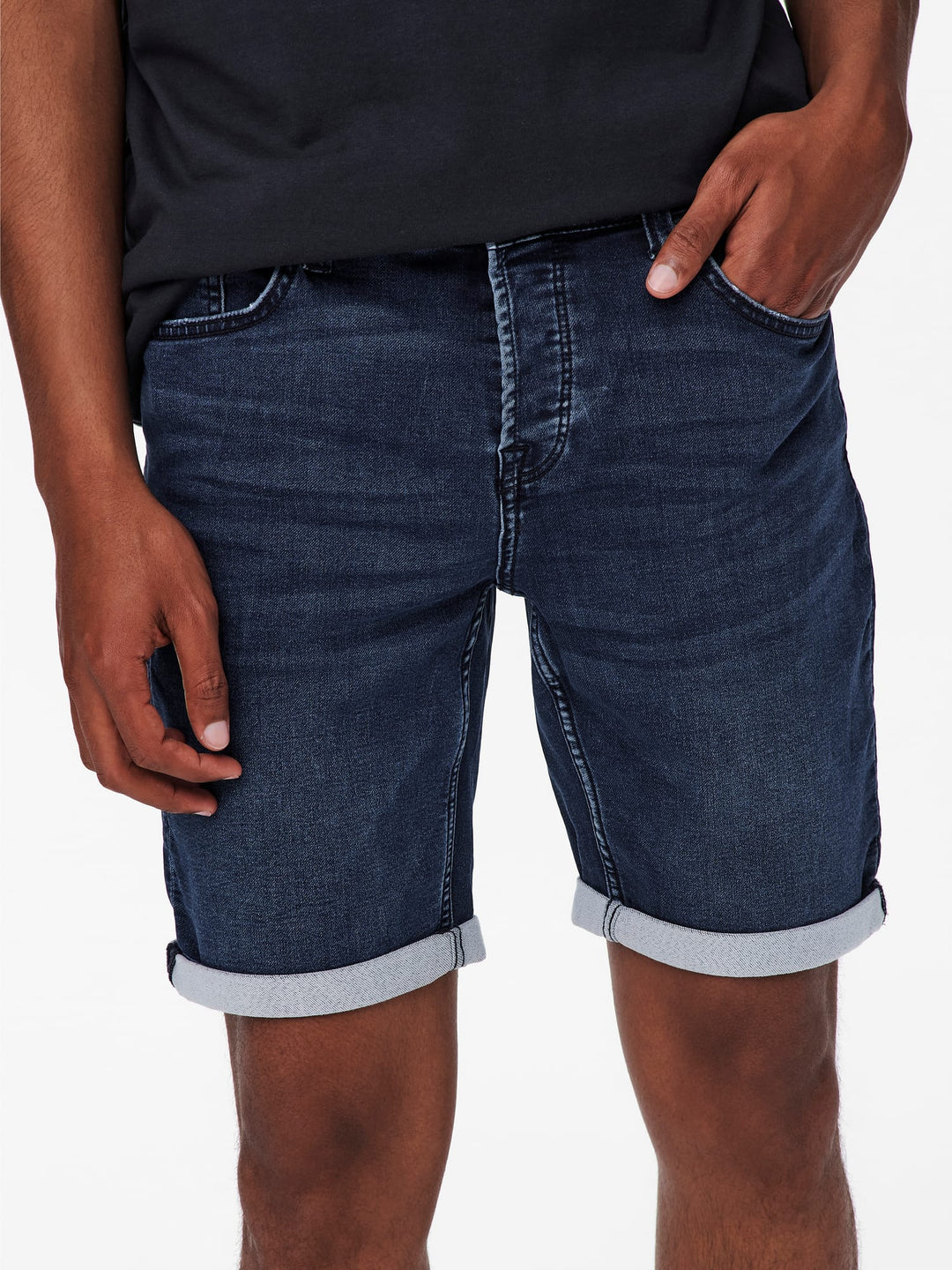 ONLY & SONS jogger shorts blauw denim – heren - Blue Denim