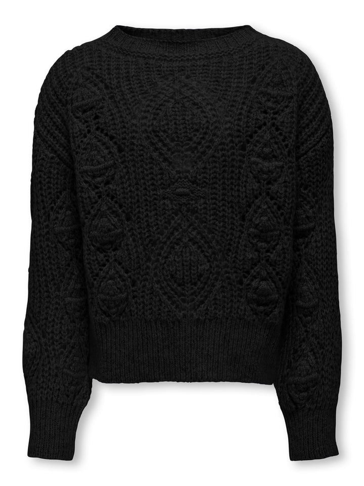 Kids Only KOGROSETTA L/S GLITTER KNT – meisjes trui zwart