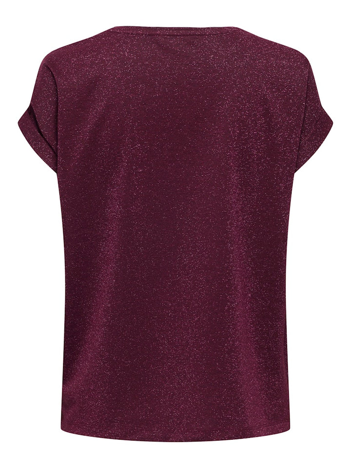 Only moster t-shirt wijnrood – dames