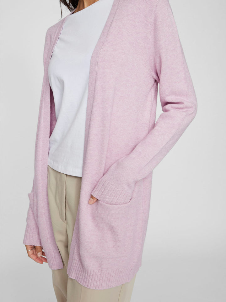 Vila VIRIL Open L/S Knit Cardigan lila – dames vest