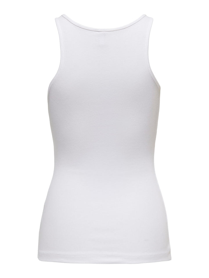 Only ONLKENYA RIB TANK TOP JRS – dames singlet wit