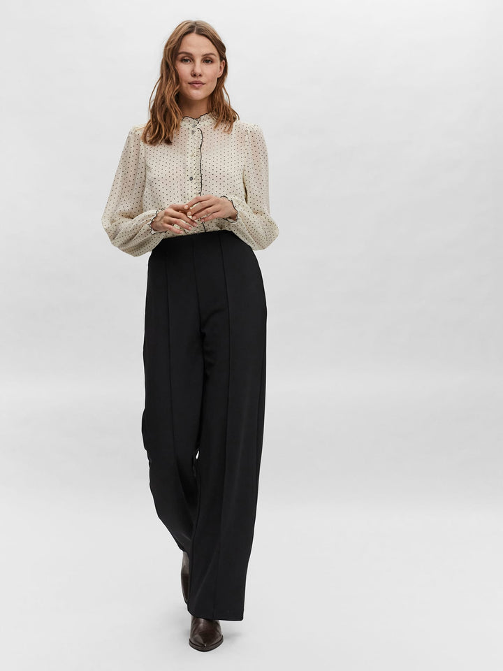 VERO MODA VMBECKY HW WIDE PULL ON PANT zwart - dames - L32