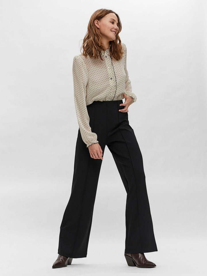 VERO MODA VMBECKY HW WIDE PULL ON PANT zwart - dames - L32