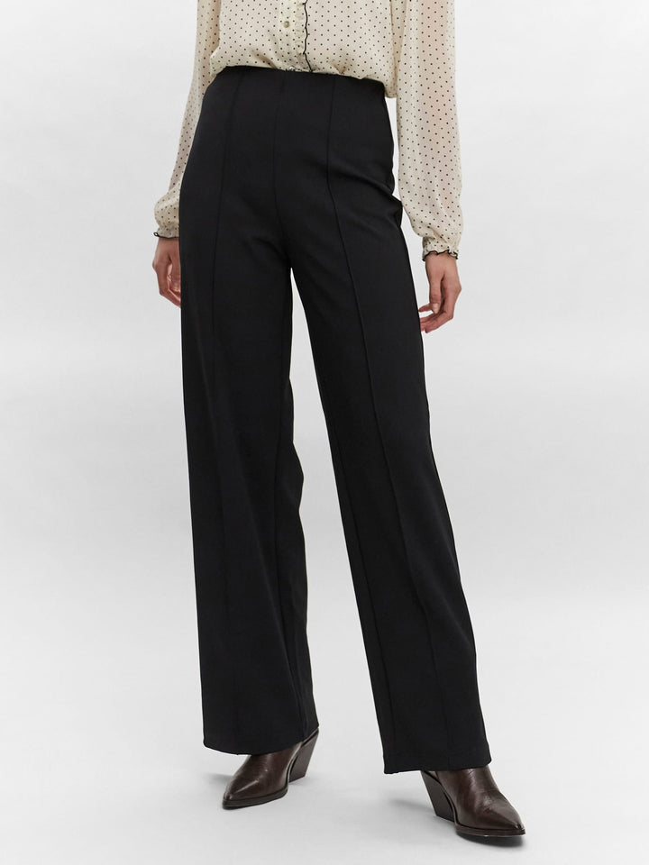 VERO MODA VMBECKY HW WIDE PULL ON PANT zwart - dames - L32