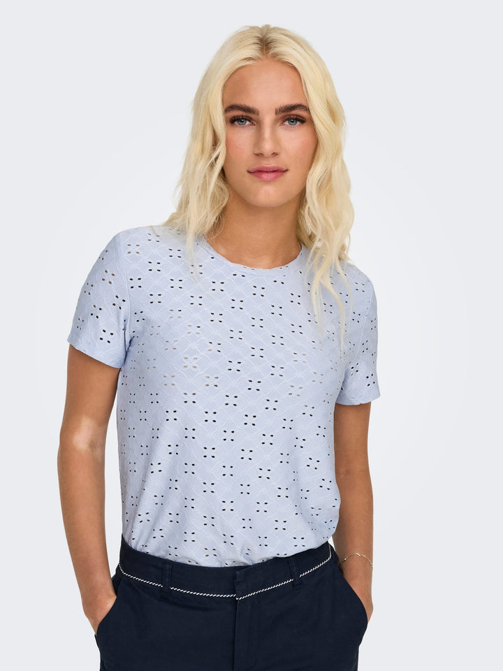 Jacqueline de Yong Cathinka lichtblauw T-shirt dames