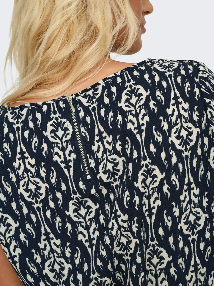 Only Vic blouse blauw dessin – dames