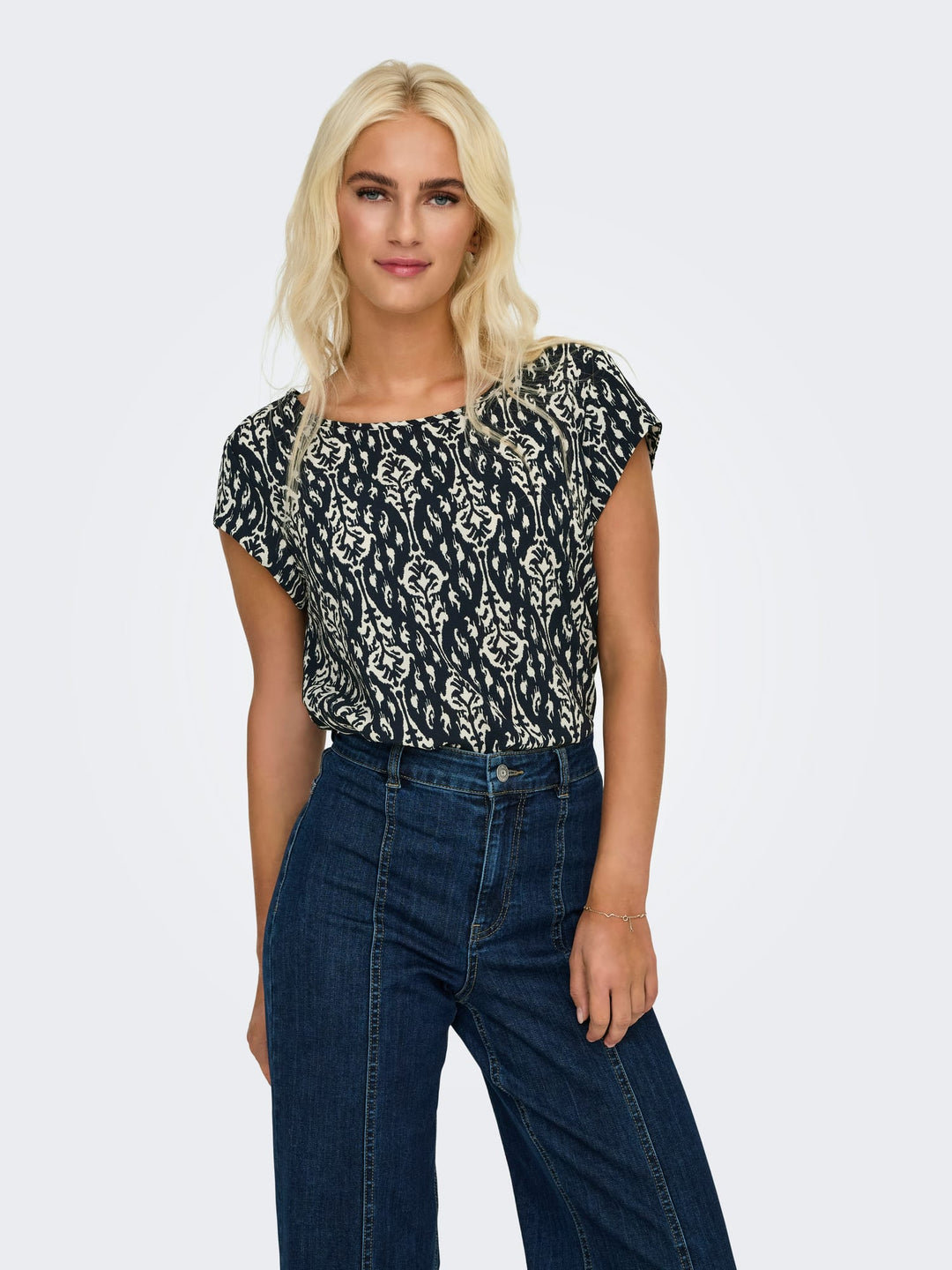 Only Vic blouse blauw dessin – dames