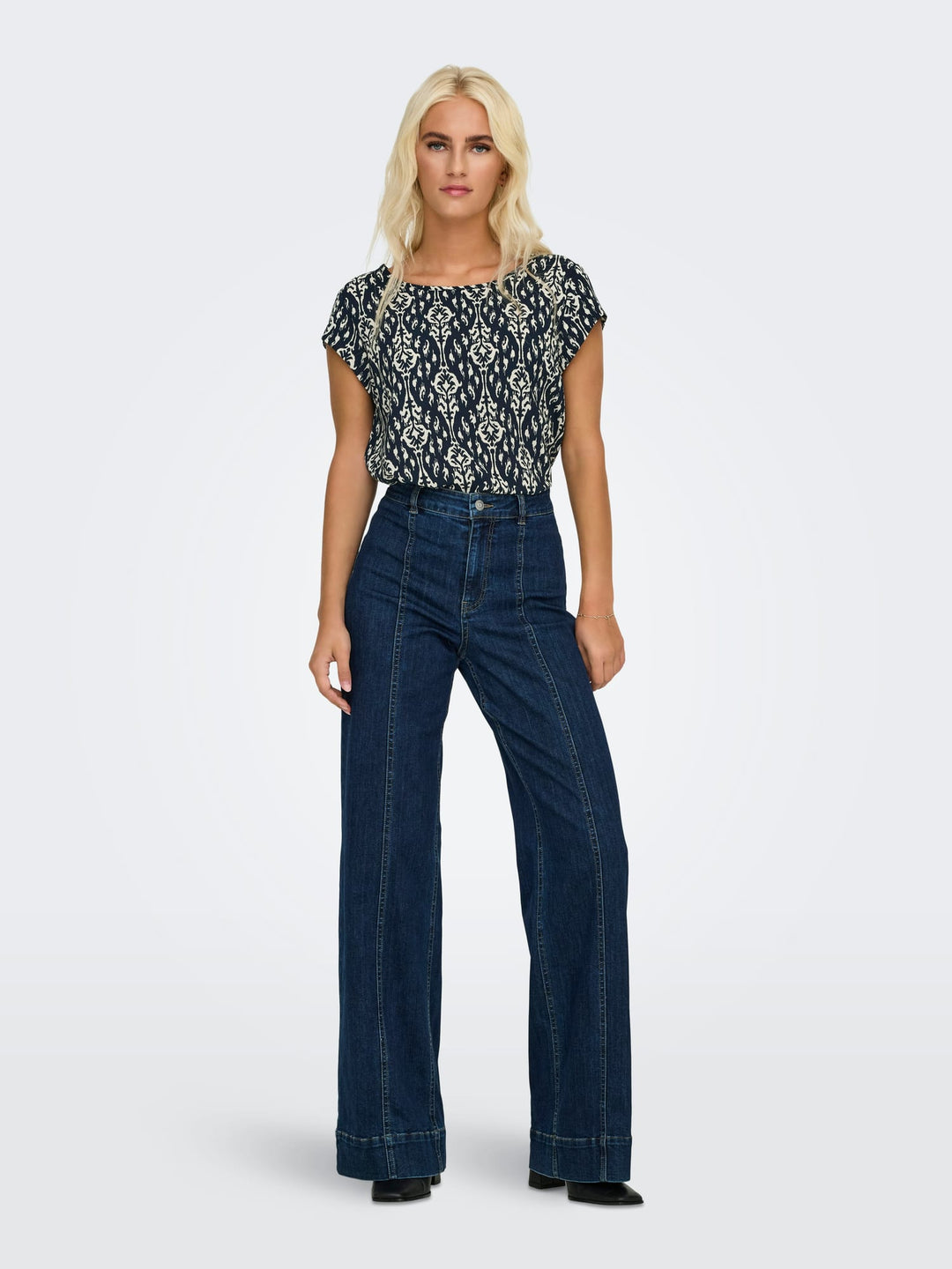 Only Vic blouse blauw dessin – dames