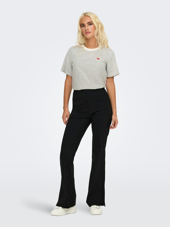 Jacqueline de Yong Pisa T-shirt zand dessin – dames