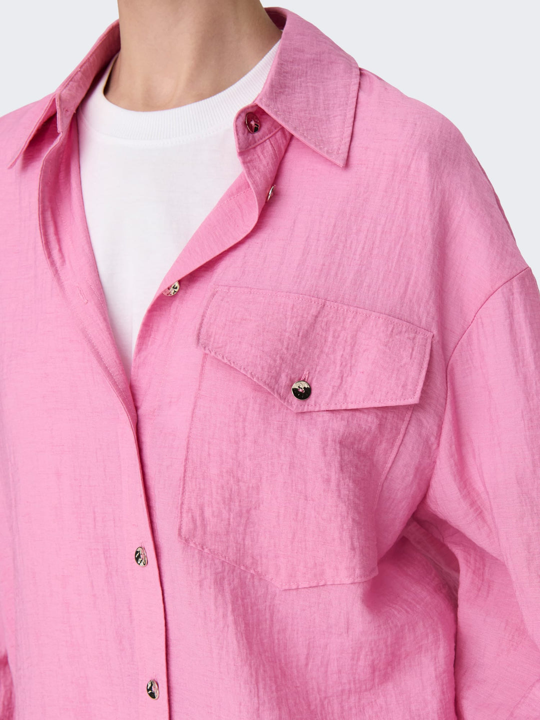 Only ONLTANIA LIFE LS SHIRT WVN roze – dames blouse