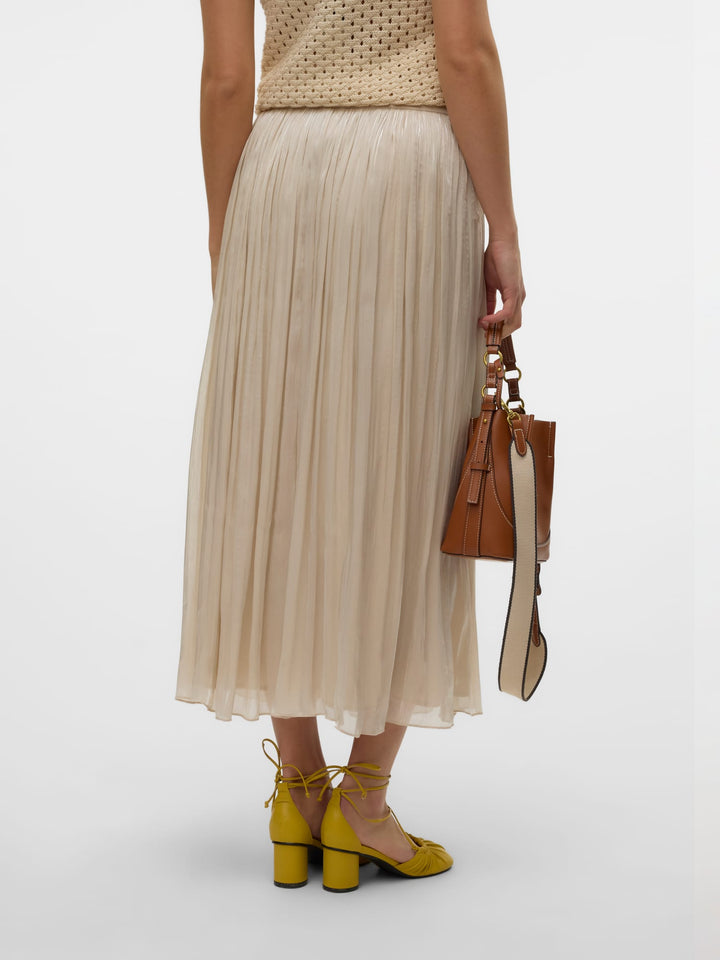 VERO MODA 10328017 Vips plissé rok - dames - Beige