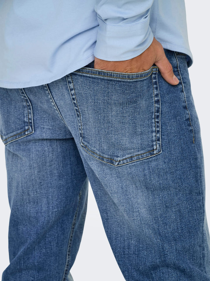 ONLY & SONS weft jeans regular fit – heren - Blue Denim - L34