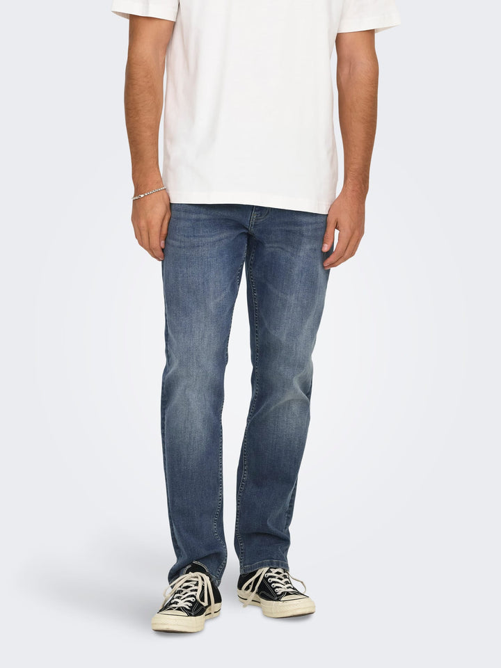 ONLY & SONS weft jeans regular fit – heren - Blue Denim - L34