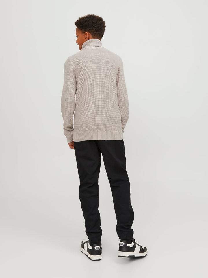 Jack & Jones JORKYLE KNIT ROLL NECK JNR - jongens trui taupe