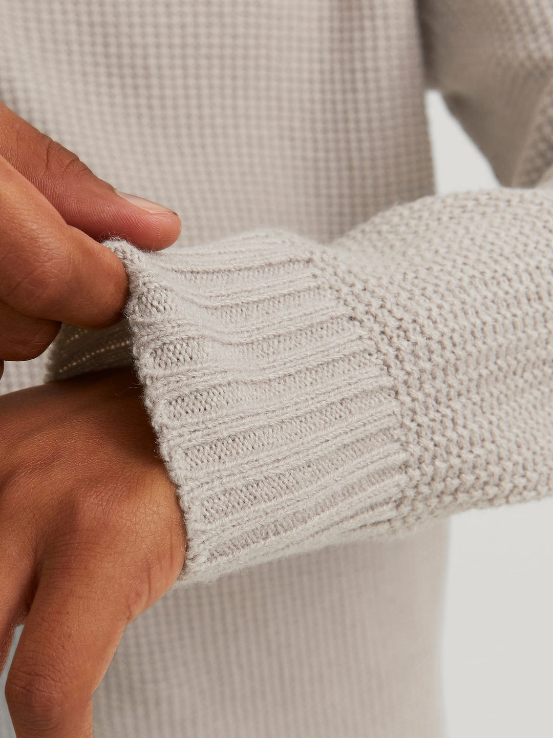 Jack & Jones JORKYLE KNIT ROLL NECK JNR - jongens trui taupe