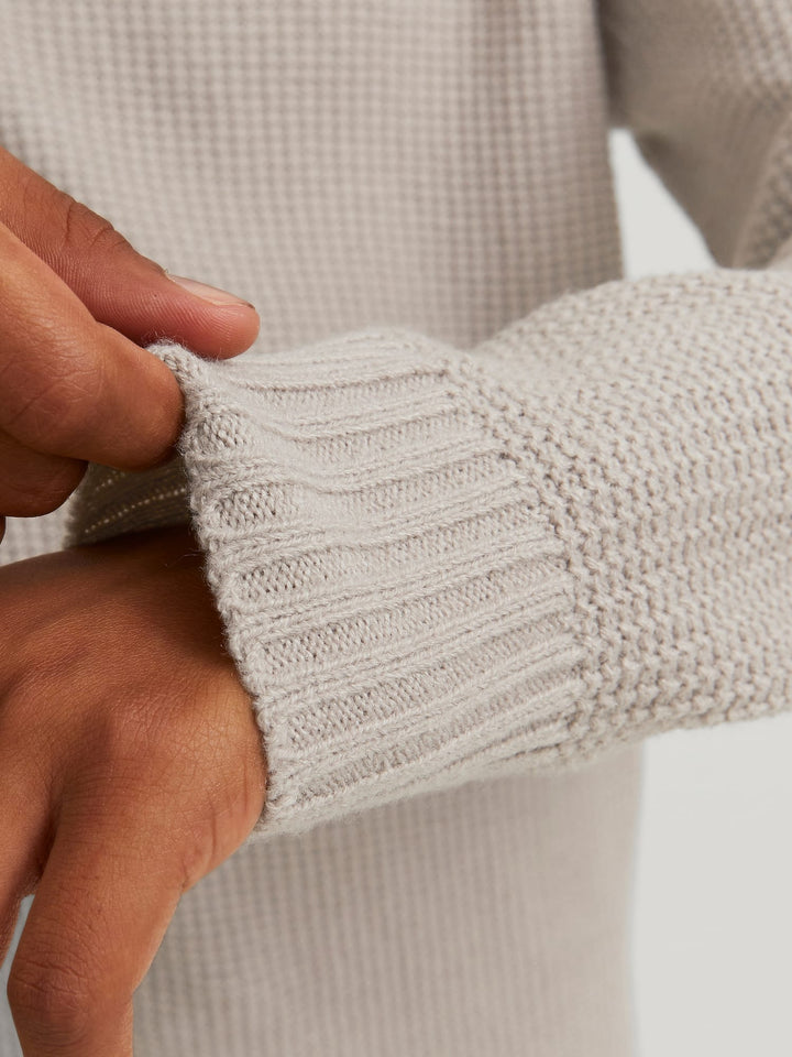Jack & Jones JORKYLE KNIT ROLL NECK JNR - jongens trui taupe