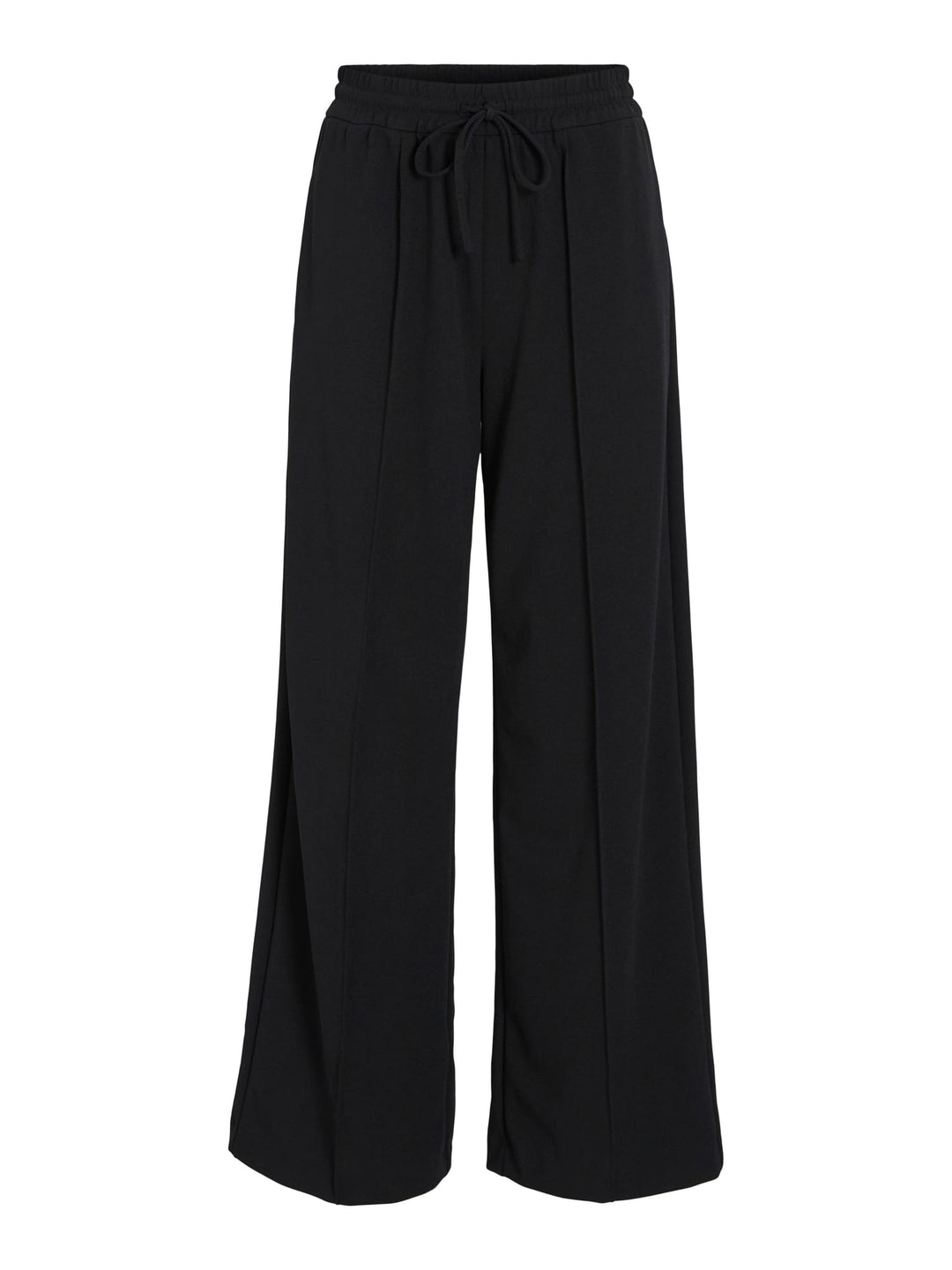 Vila VICLUA HW WIDE PANTS zwart – dames lange broek