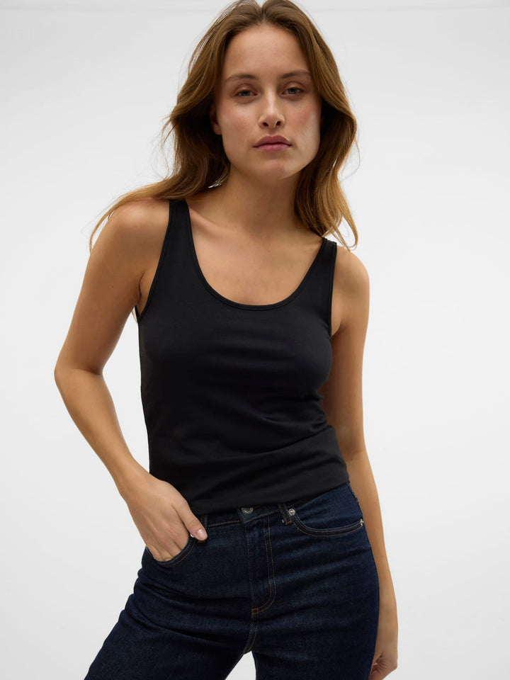 VERO MODA VMMAXI MY SOFT UU TANK TOP – dames singlet zwart
