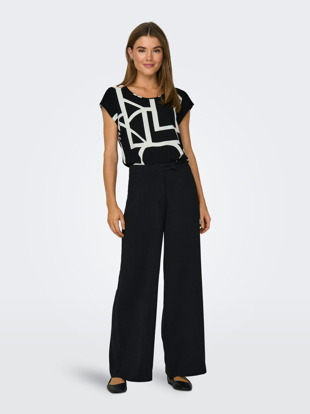 Only Vic blouse zwart dessin – dames top